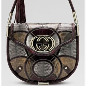 Authentic Snakeskin Gucci Shoulder Bag